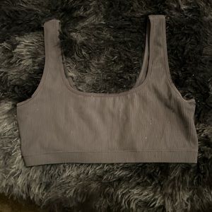 garage, cropped ripped, dark grey, Large